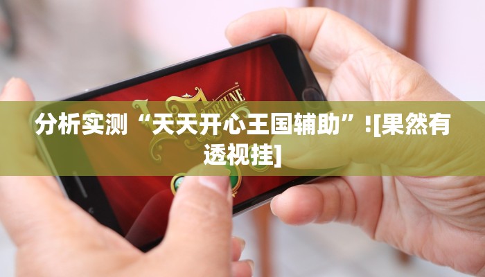 分析实测“天天开心王国辅助”![果然有透视挂]