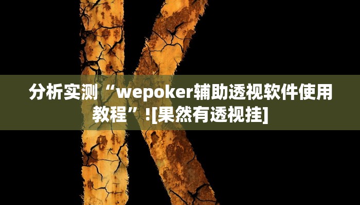 分析实测“wepoker辅助透视软件使用教程”![果然有透视挂]
