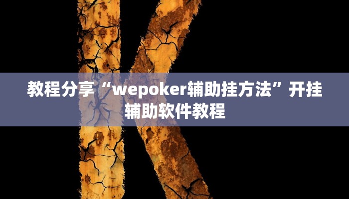 教程分享“wepoker辅助挂方法”开挂辅助软件教程