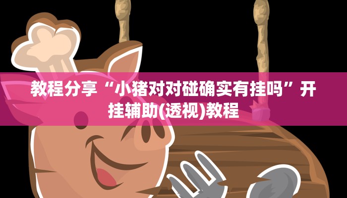 教程分享“小猪对对碰确实有挂吗”开挂辅助(透视)教程