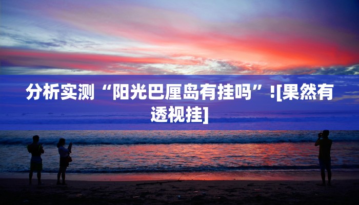 分析实测“阳光巴厘岛有挂吗”![果然有透视挂]