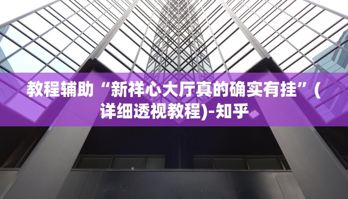 教程辅助“新祥心大厅真的确实有挂”(详细透视教程)-知乎