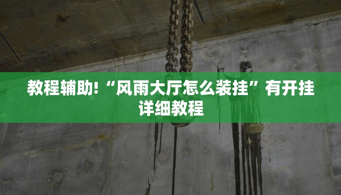 教程辅助!“风雨大厅怎么装挂”有开挂详细教程 教程辅助!“风雨大厅怎么装挂”有开挂详细教程