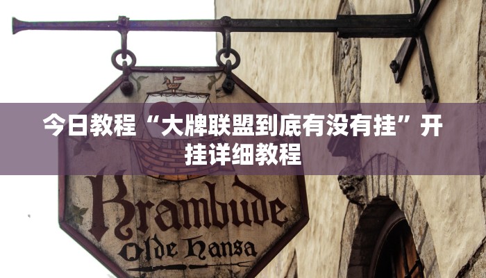 今日教程“大牌联盟到底有没有挂”开挂详细教程