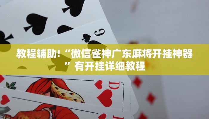 教程辅助!“微信雀神广东麻将开挂神器”有开挂详细教程