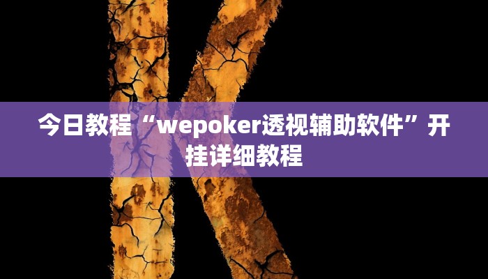 今日教程“wepoker透视辅助软件”开挂详细教程