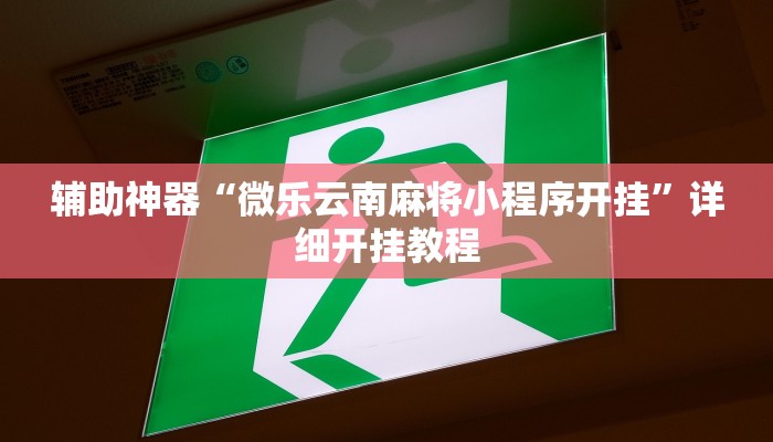 辅助神器“微乐云南麻将小程序开挂”详细开挂教程 辅助神器“微乐云南麻将小程序开挂”详细开挂教程