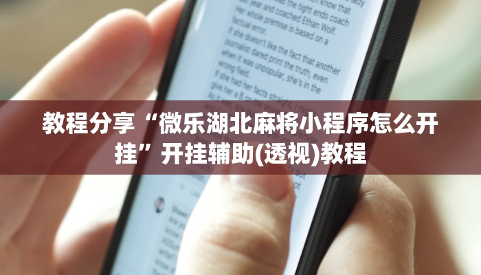 教程分享“微乐湖北麻将小程序怎么开挂”开挂辅助(透视)教程