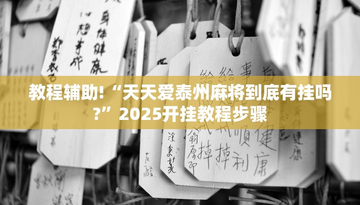 教程辅助!“天天爱泰州麻将到底有挂吗?”2025开挂教程步骤