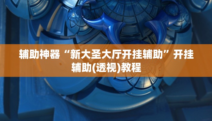 辅助神器“新大圣大厅开挂辅助”开挂辅助(透视)教程