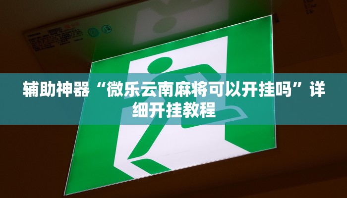 辅助神器“微乐云南麻将可以开挂吗”详细开挂教程