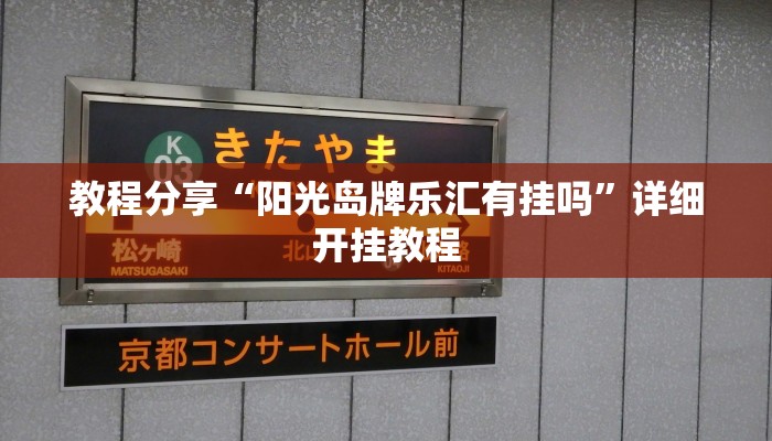 教程分享“阳光岛牌乐汇有挂吗”详细开挂教程