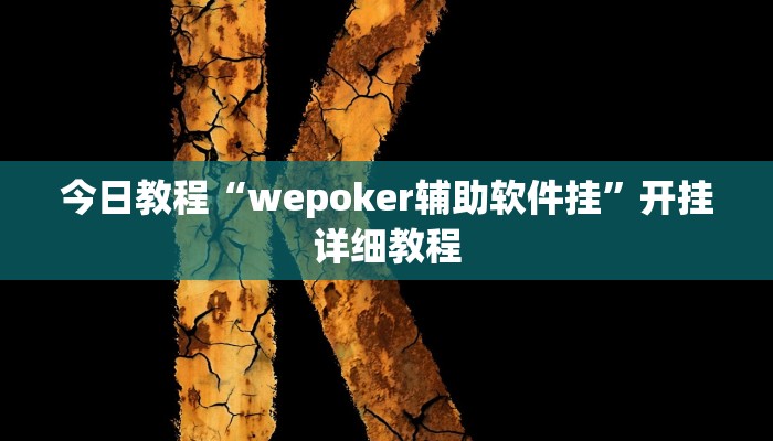 今日教程“wepoker辅助软件挂”开挂详细教程