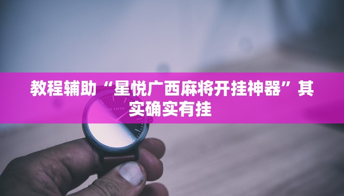 教程辅助“星悦广西麻将开挂神器”其实确实有挂 