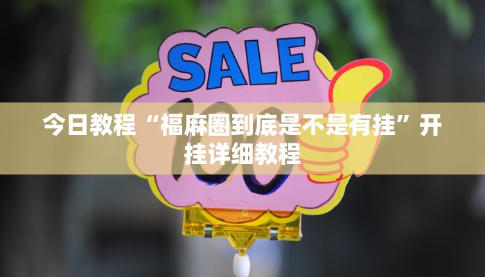 今日教程“福麻圈到底是不是有挂”开挂详细教程