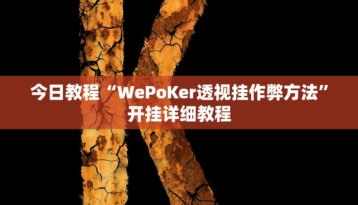 今日教程“WePoKer透视挂作弊方法”开挂详细教程 今日教程“WePoKer透视挂作弊方法”开挂详细教程