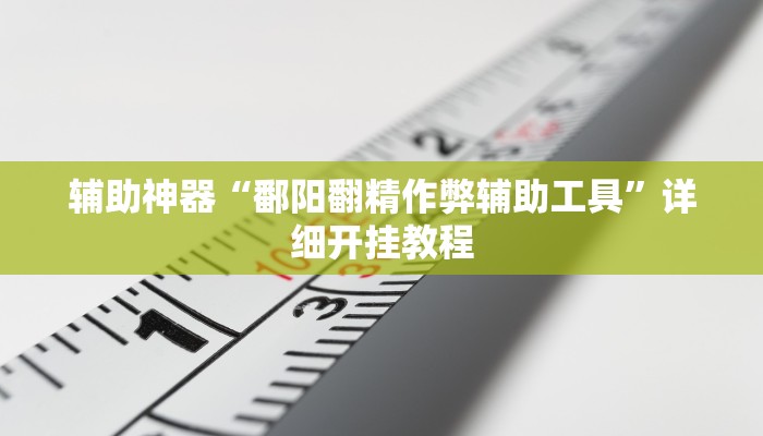 辅助神器“鄱阳翻精作弊辅助工具”详细开挂教程