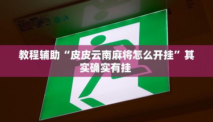 教程辅助“皮皮云南麻将怎么开挂”其实确实有挂 