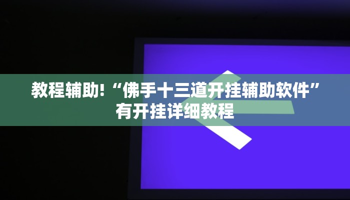 教程辅助!“佛手十三道开挂辅助软件”有开挂详细教程