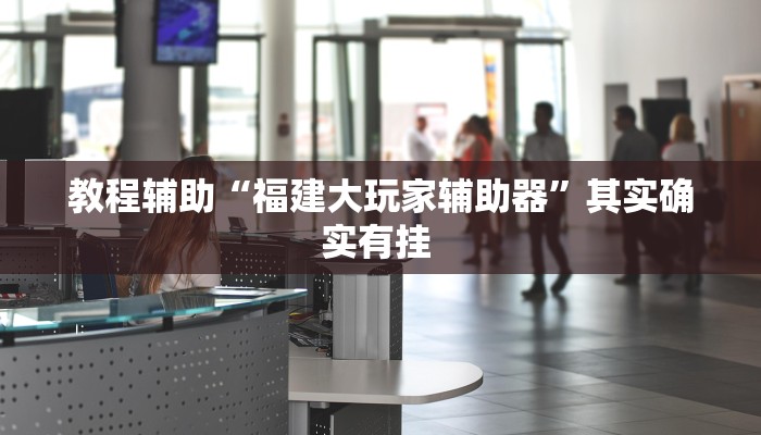 教程辅助“福建大玩家辅助器”其实确实有挂 