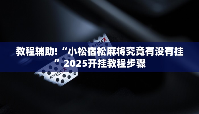 教程辅助!“小松宿松麻将究竟有没有挂”2025开挂教程步骤