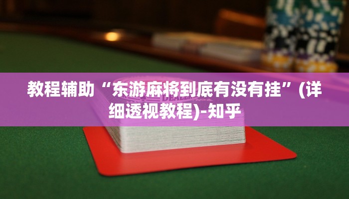 教程辅助“东游麻将到底有没有挂”(详细透视教程)-知乎