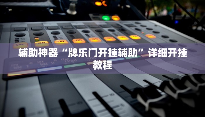 辅助神器“牌乐门开挂辅助”详细开挂教程