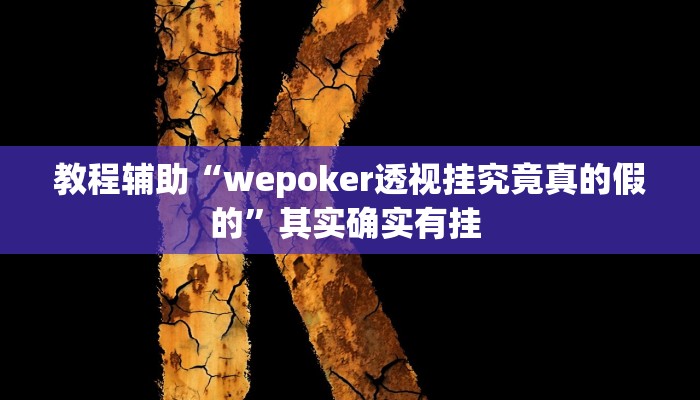教程辅助“wepoker透视挂究竟真的假的”其实确实有挂 教程辅助“wepoker透视挂究竟真的假的”其实确实有挂