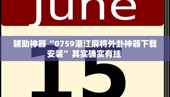 辅助神器“0759湛江麻将外卦神器下载安装”其实确实有挂 