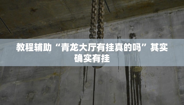 教程辅助“青龙大厅有挂真的吗”其实确实有挂