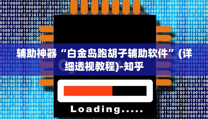 辅助神器“白金岛跑胡子辅助软件”(详细透视教程)-知乎