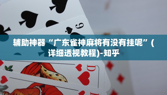 辅助神器“广东雀神麻将有没有挂呢”(详细透视教程)-知乎