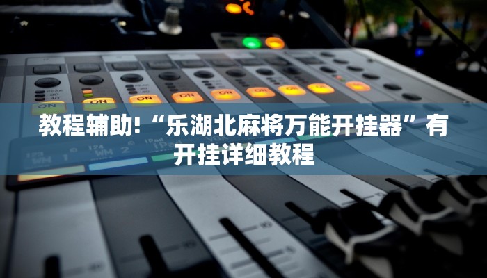 教程辅助!“乐湖北麻将万能开挂器”有开挂详细教程