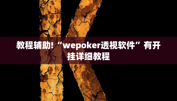 教程辅助!“wepoker透视软件”有开挂详细教程