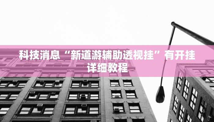 科技消息“新道游辅助透视挂”有开挂详细教程