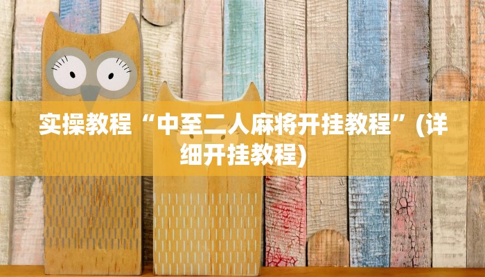 实操教程“中至二人麻将开挂教程”(详细开挂教程)