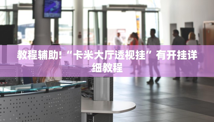 教程辅助!“卡米大厅透视挂”有开挂详细教程