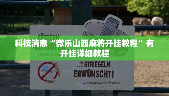 科技消息“微乐山西麻将开挂教程”有开挂详细教程