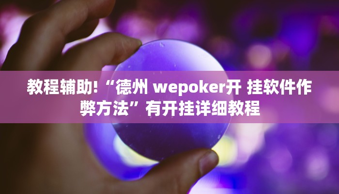 教程辅助!“德州 wepoker开 挂软件作弊方法”有开挂详细教程