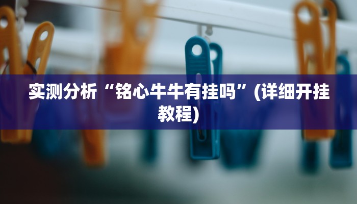 实测分析“铭心牛牛有挂吗”(详细开挂教程)