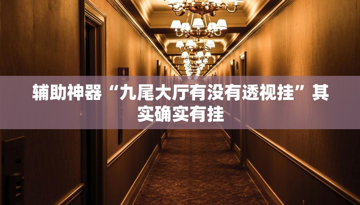 辅助神器“九尾大厅有没有透视挂”其实确实有挂