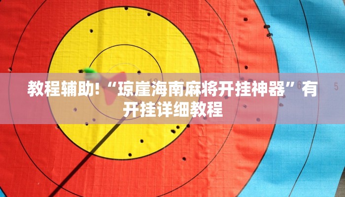 教程辅助!“琼崖海南麻将开挂神器”有开挂详细教程