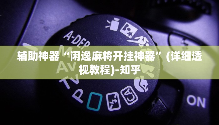 辅助神器“闲逸麻将开挂神器”(详细透视教程)-知乎