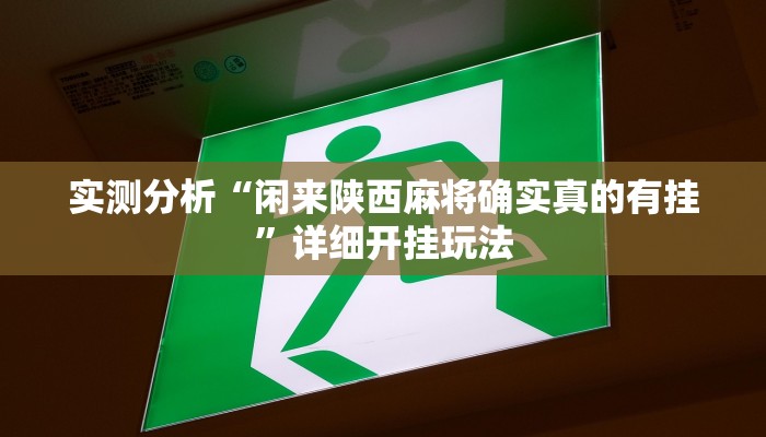 实测分析“闲来陕西麻将确实真的有挂”详细开挂玩法