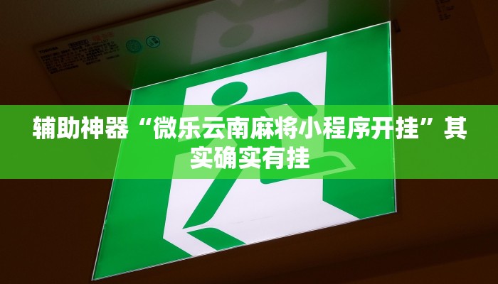 辅助神器“微乐云南麻将小程序开挂”其实确实有挂