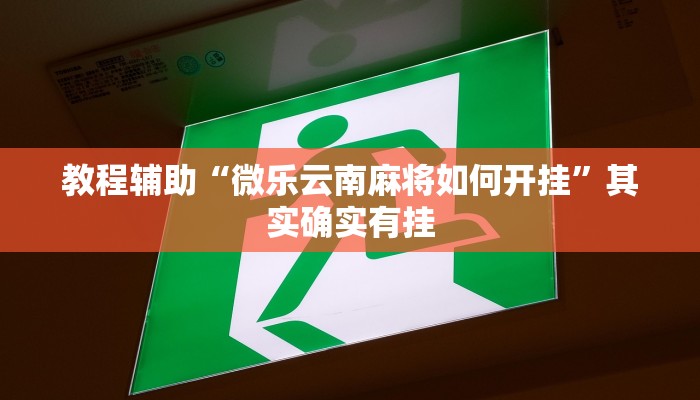 教程辅助“微乐云南麻将如何开挂”其实确实有挂