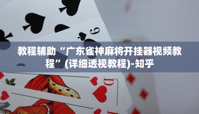 教程辅助“广东雀神麻将开挂器视频教程”(详细透视教程)-知乎