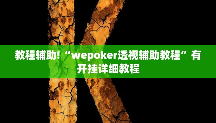 教程辅助!“wepoker透视辅助教程”有开挂详细教程
