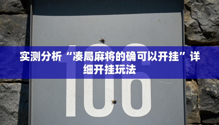 实测分析“凑局麻将的确可以开挂”详细开挂玩法 实测分析“凑局麻将的确可以开挂”详细开挂玩法