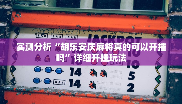 实测分析“胡乐安庆麻将真的可以开挂吗”详细开挂玩法 实测分析“胡乐安庆麻将真的可以开挂吗”详细开挂玩法